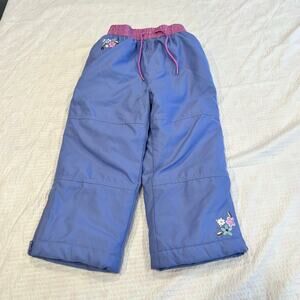 Gymboree vintage purple flower snow pants 4 T